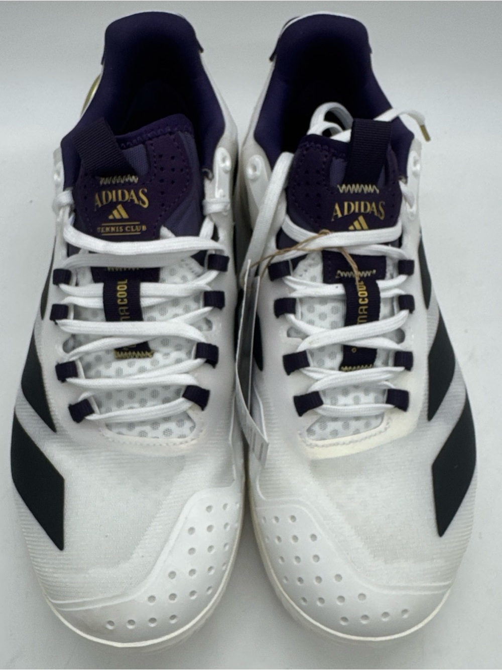 Adidas Men's Adizero Cybersonic Tennis Shoes White Purple Gold Size 10 JQ5382 - Picture 2 of 8